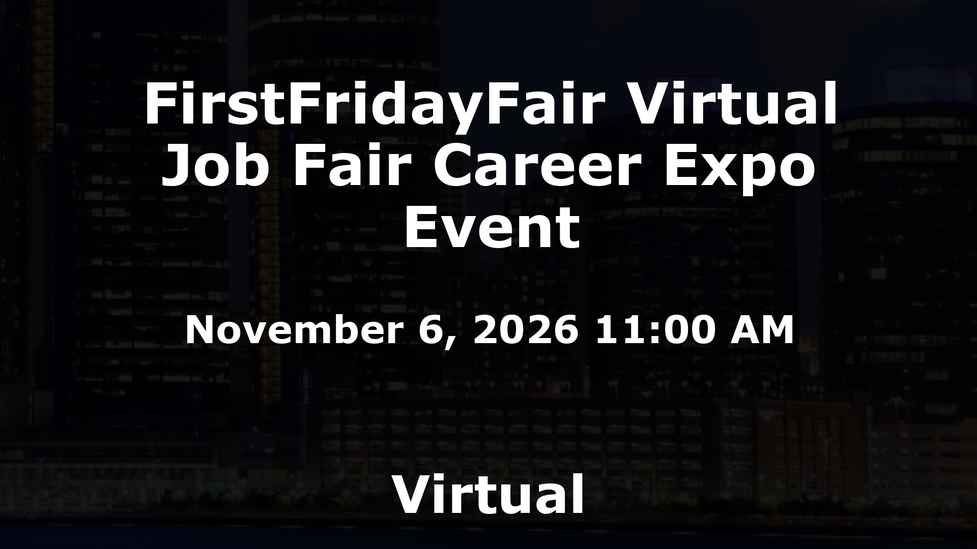 FirstFridayFair Virtual Job Fair Career Expo Event event image